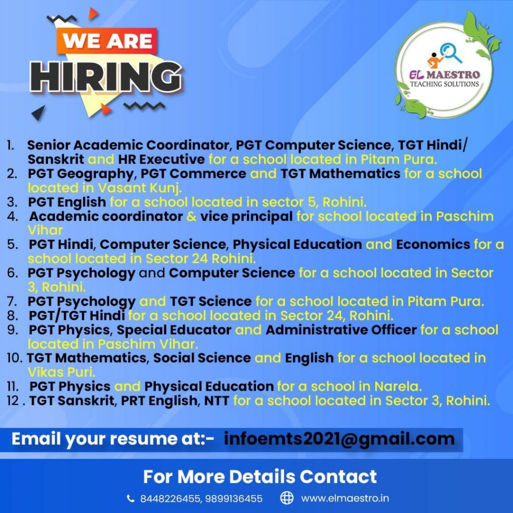 Academic & Non-Academic Staff Recruitment (Multiple Positions)